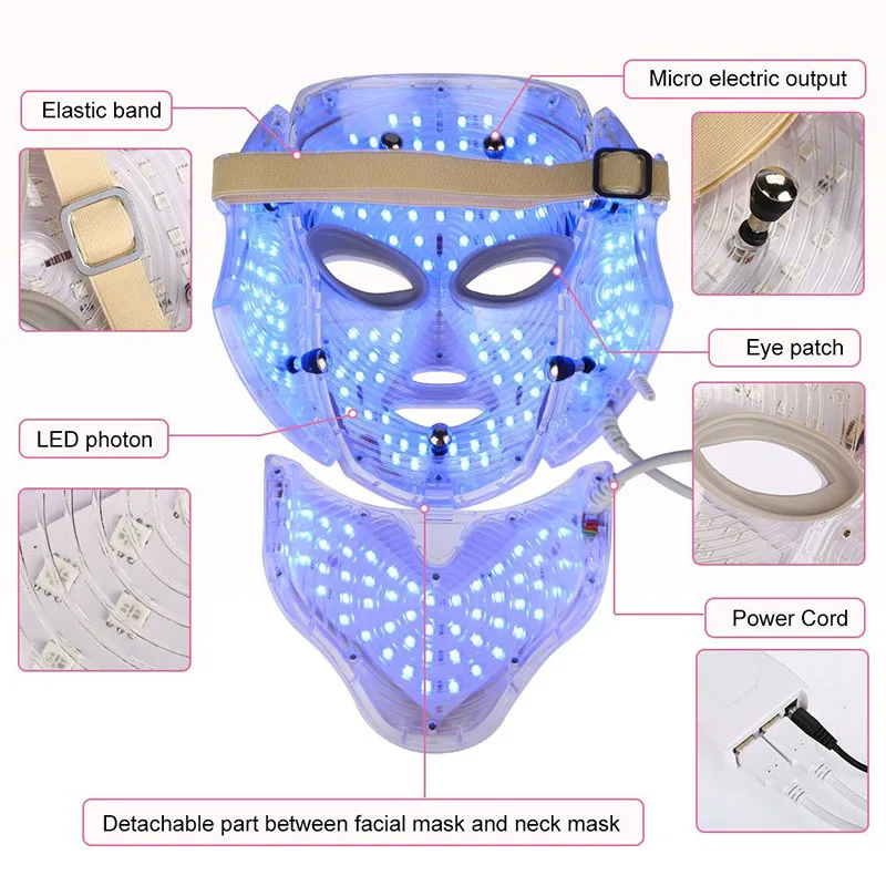 Bettyliss 7 цветов светодиодный маска для лица машина терапия маска для красоты лица корейский уход за кожей Инструмент