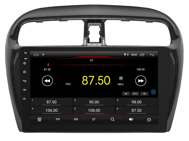 OTOJETA DSP стерео carplay android 8,1 Автомагнитола для Mitsubishi MIRAGE bluetooth автомобильные аксессуары Gps навигация магнитофон