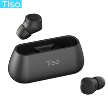 Tiso i4 Bluetooth 5,0 наушники TWS настоящие беспроводные стерео 3D наушники спортивные IPX5 Водонепроницаемая гарнитура с двойным микрофоном