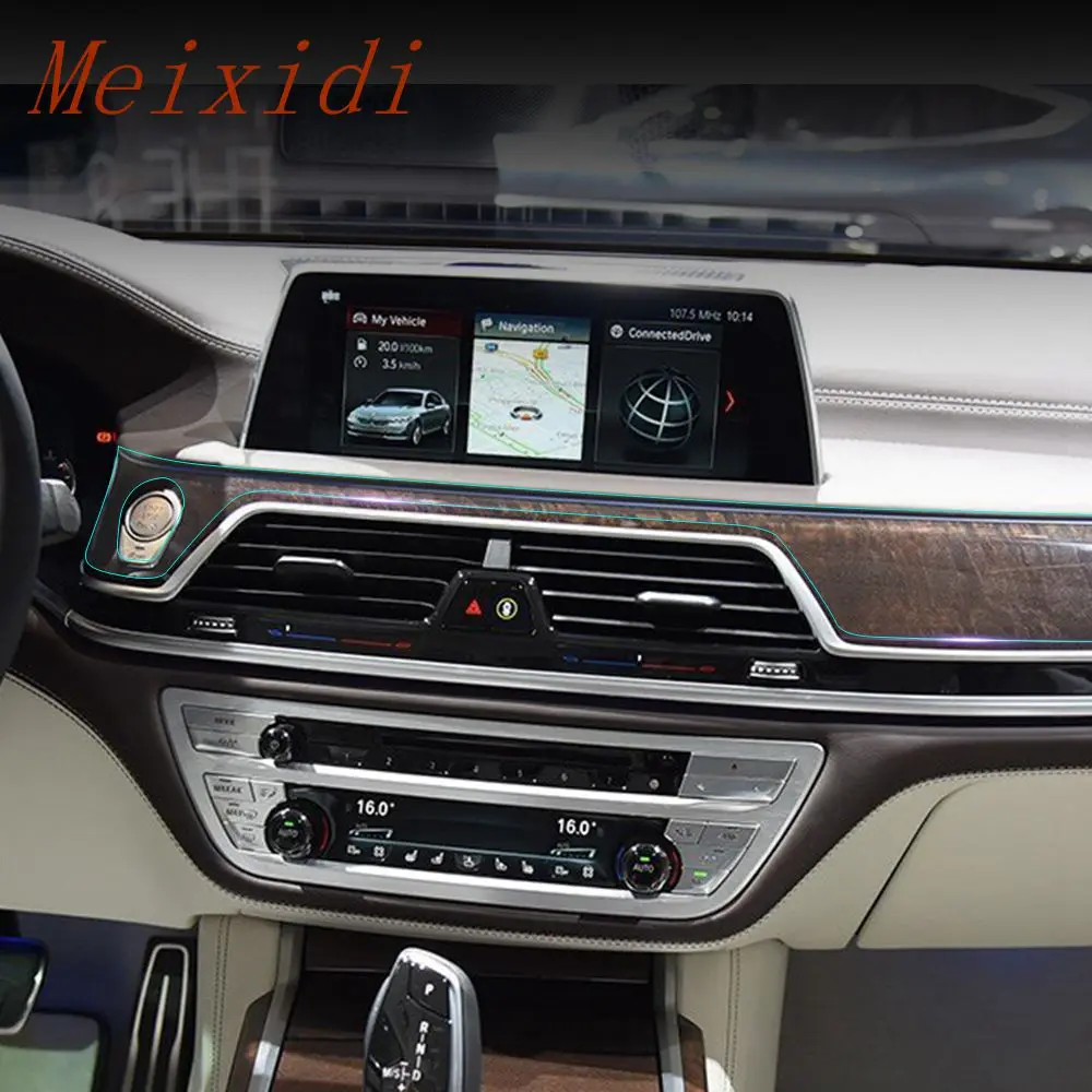 

Car Interior TPU Central Control Panel Kits(19pcs) Invisible Protective Film Self Healing Sticker For BMW 7 series 730Li