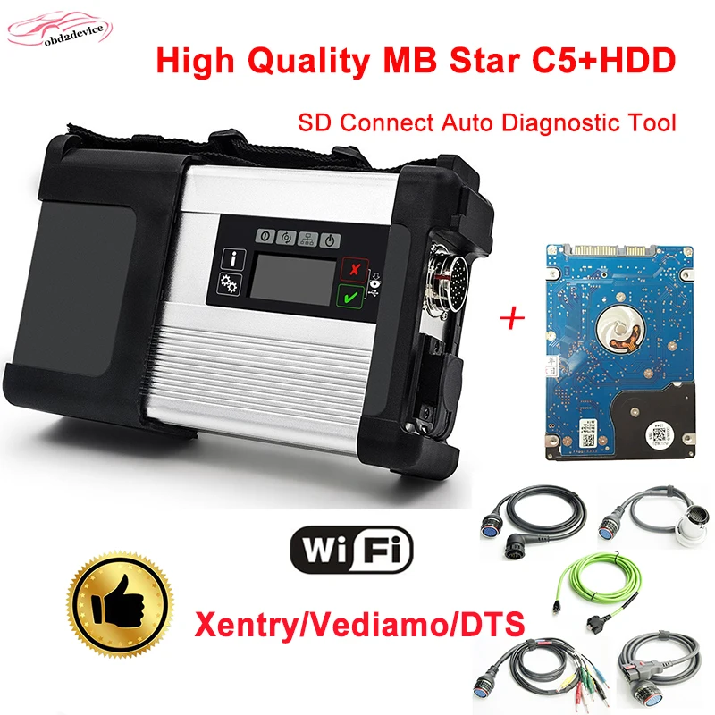 

2018 HOT WIFI MB star C5 with HDD 2018.07 C5 Full Set SD connect c5 diagnostic tool For car&truck better than mb star C4