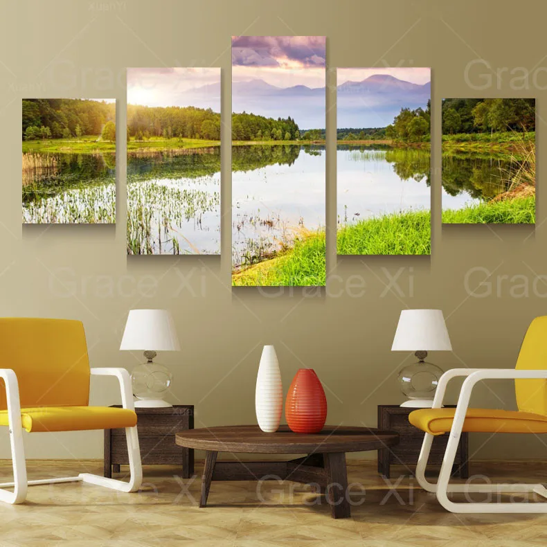 Groen licht pictures koop goedkope groen licht pictures loten van ... Schilderij woonkamer groen