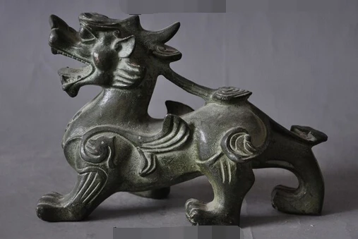 

shitou 002853 chinese fengshui bronze animal beast Brave troops Pixiu evil Exorcism statue discount 30% (C0324)