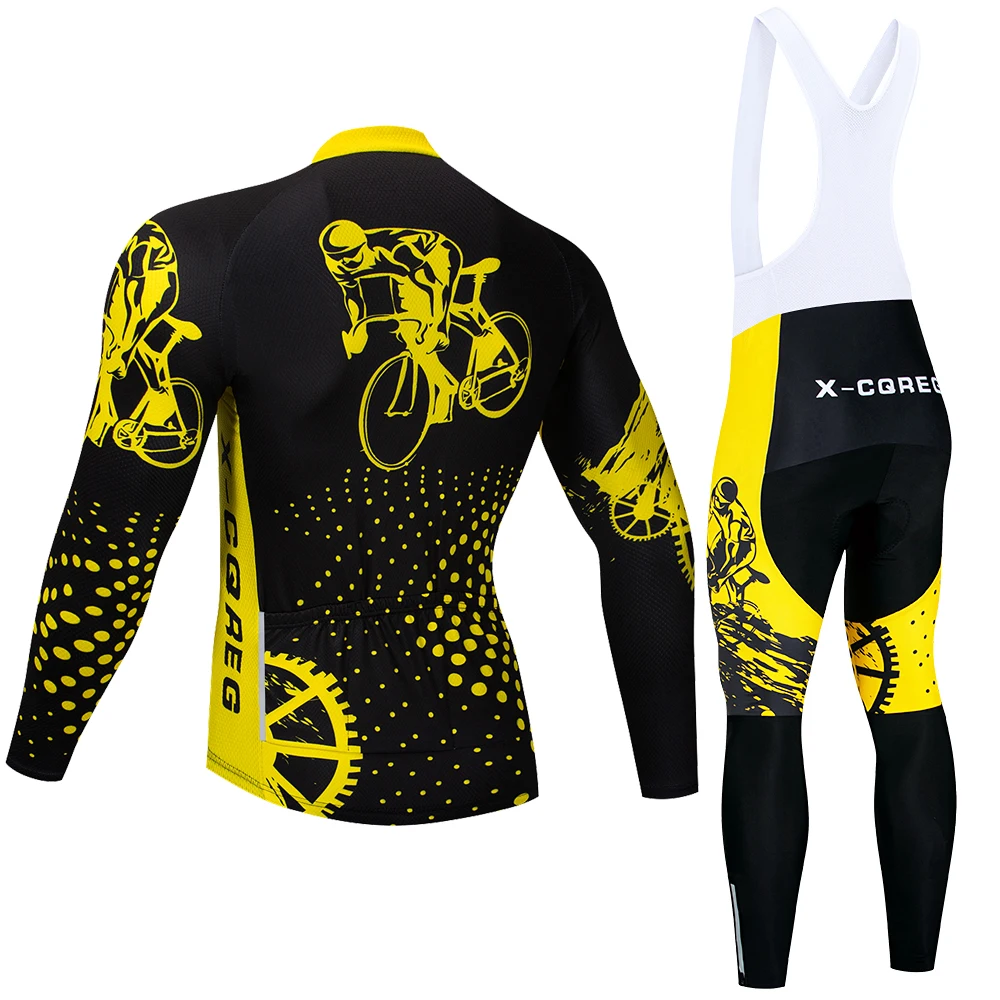 Ropa de Ciclismo térmica de invierno para hombre 2018 nueva camiseta de Ciclismo de manga larga de X-CQREG Conjunto de camiseta de Ciclismo Ropa de bicicleta de Ciclismo MTB