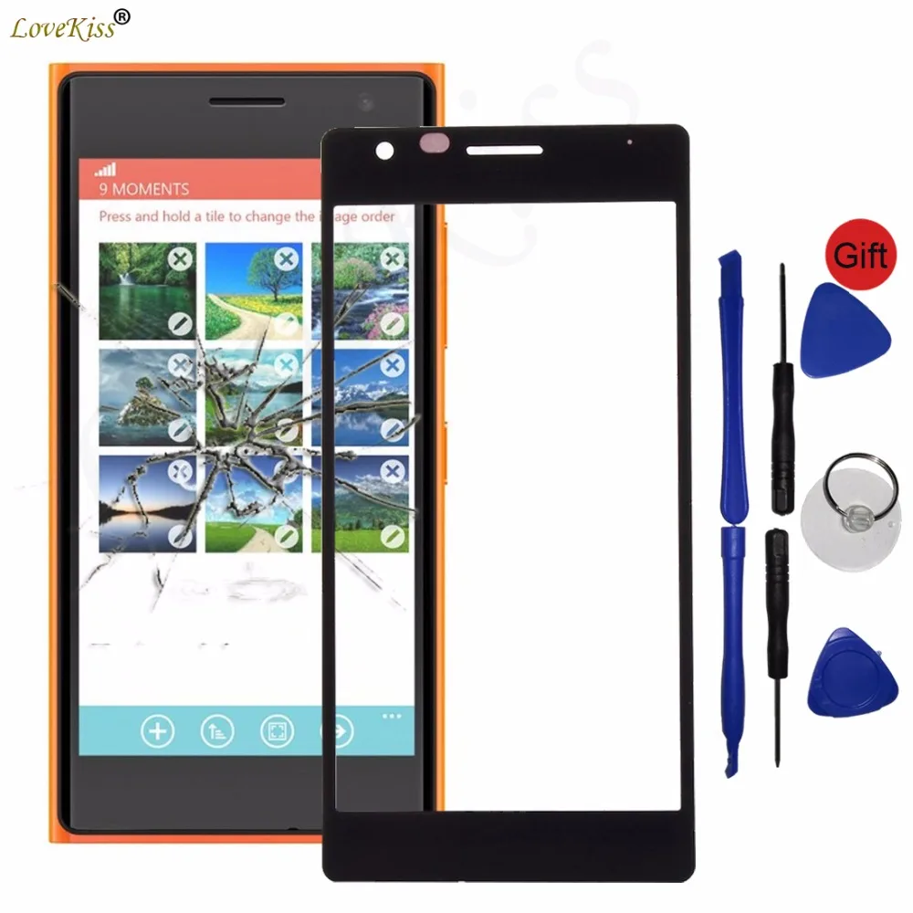 

Front Panel Touchscreen For Nokia Lumia 730 735 N730 N735 Touch Screen Sensor LCD Display Digitizer Glass Cover TP Replacement