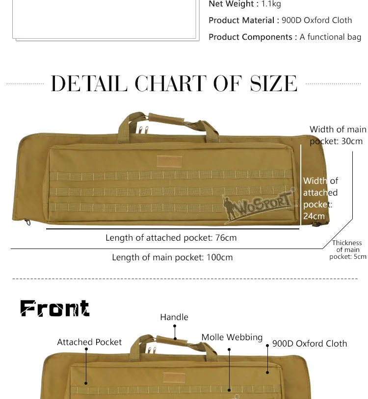 WoSporT уличный военные, армейские, охотничьи ружья сумка войны игры для ружья Carry обновления защиты корпуса 100 см M4 Функциональная сумка