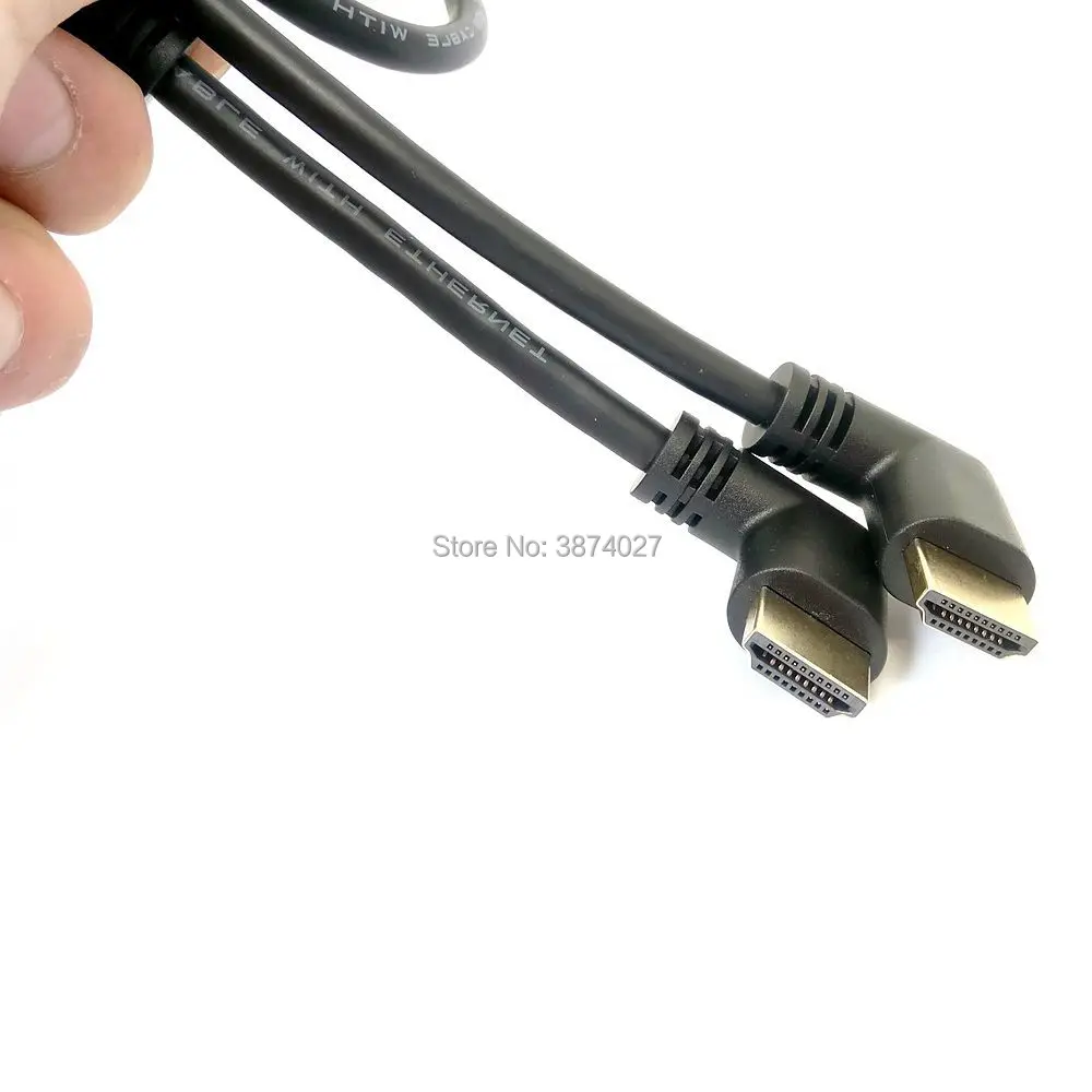 HDMI 2.0 4K 3D двойной 90 градусов прямоугольный штекер на HDTV кабель для DVD PS3 ПК|angle hdmi|right