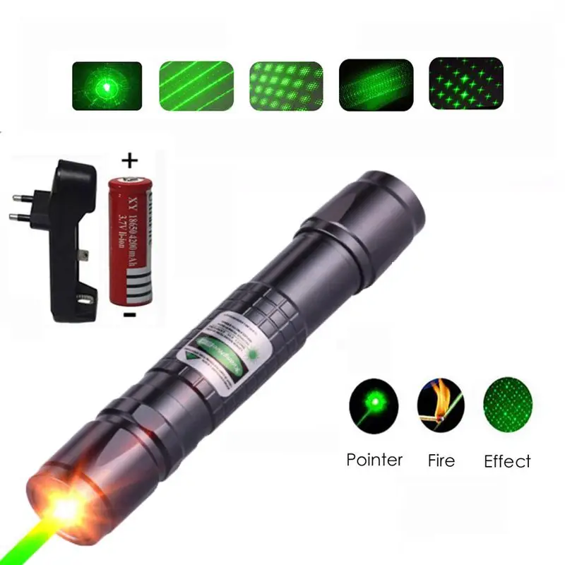 

High Power green Laser Pointer hunting lazer tactical Lazer sight Pen 303 Pointer burningOutdoor Long Distance Laser camping