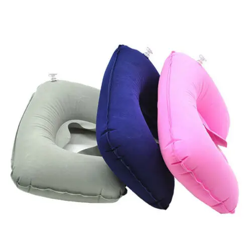 Складная надувная u-образная подушка для поддержки шеи, надувная подушка для путешествий с воздушным самолетом для сна