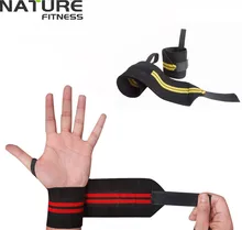 Nature Fitness Wrist Weightlifting Belt/Wrist Wraps Support Bandages Power Weight Lifting Bodybuilding Y/B