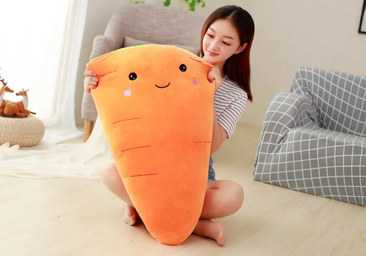 55cm Creative Simulation Plant Plush Toy Stuffed plant Carrot Stuffed With Down Cotton Super Soft Pillow Lovely Gift For Girl