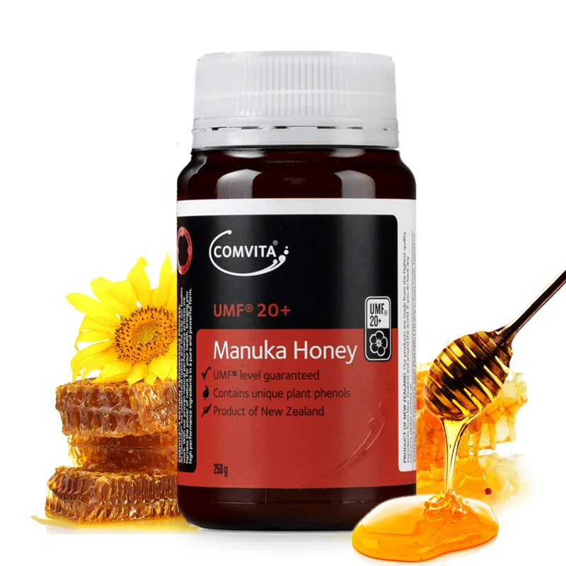 NewZealand Comvita Manuka honey UMF 20+ для пищеварительного здоровья, дыхательная система, кашель, боль в горле