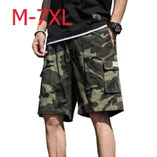 Мужские камуфляжные военные карго шорты, летние хлопковые шорты, мужские свободные шорты с несколькими карманами, мужские повседневные Бермуды, GA346