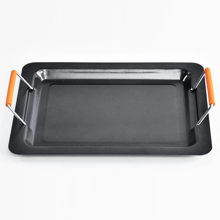 2018 Rectangle Non stick Cake Pizza Baking Pan Cookies Baking Pan Flat Bottom Bread Baking Tray
