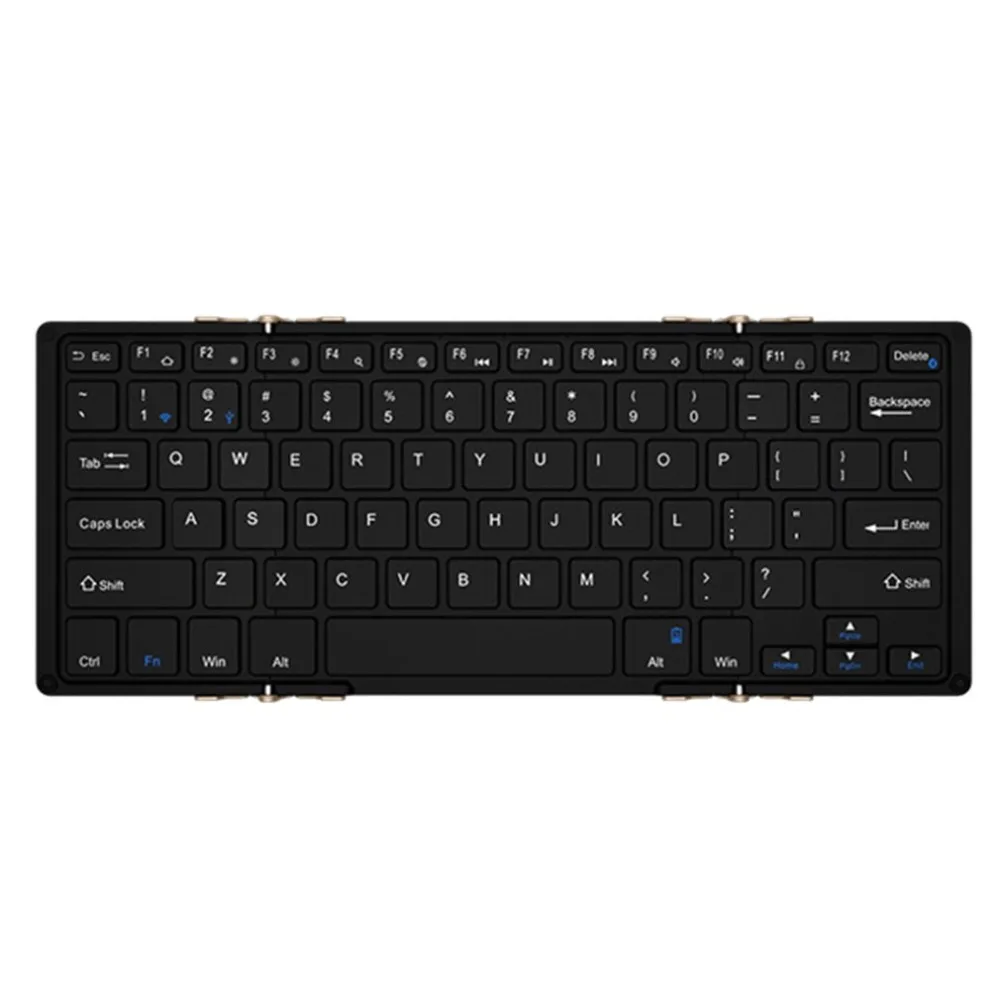 

Bluetooth Wire Dual Mode Portable Keyboard for iOS Android Windows PC Tablet HB099-A Aluminium Alloy Foldable Keyboard