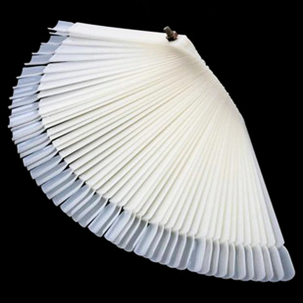 

50pcs Clear Polish Nail Art Tip Gel Board Swatches Practice Display Demo Useful