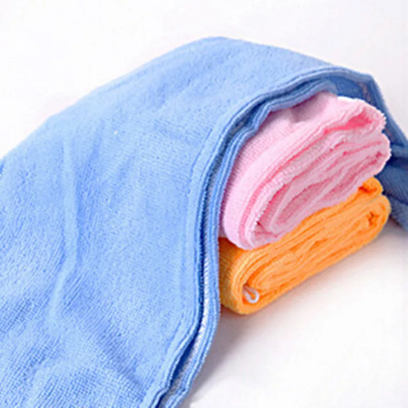 Быстросохнущее полотенце для волос из микрофибры с капюшоном, тюрбан для женщин и ванной, сухая шапка для волос, головной убор