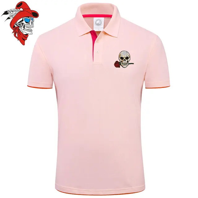 Buy MYDBSH Men New Style Rose Embroidery Polo Shirt
