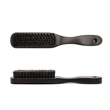 

Bristle Mustache Brush Wood Handle Black Men's Beard Brush Comb Facial Beard Cleaning Styling Brush