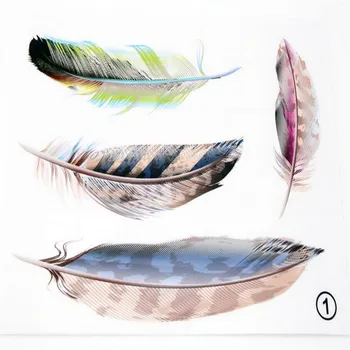 

10 X Car Styling 3D Colorful Feather Design Sticker Decal Decoration For Car Body Scratch Repair Exterior Accessories Stickers