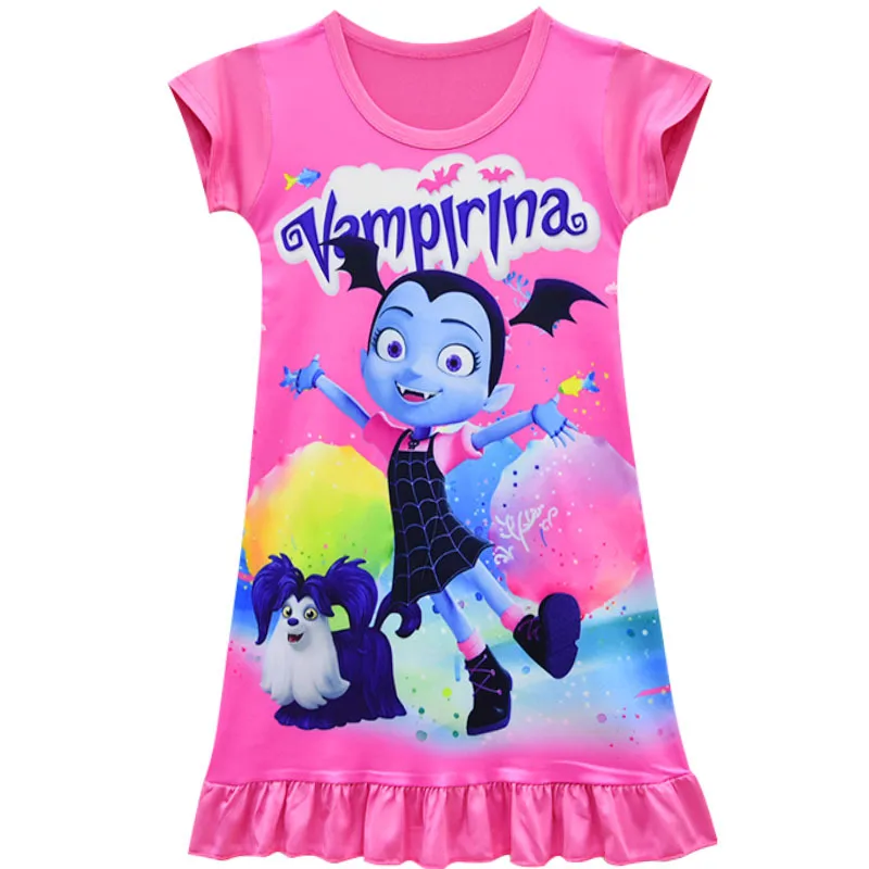 Vampirinas Cosplay Costumes Vampirina Dress And headband 2PCS Kids Party Dress