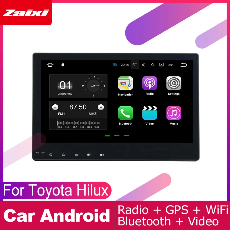 Sale ZaiXi android car gps multimedia player For Toyota Hilux 2016~2017 car navigation radio video audio player Navi Map 1