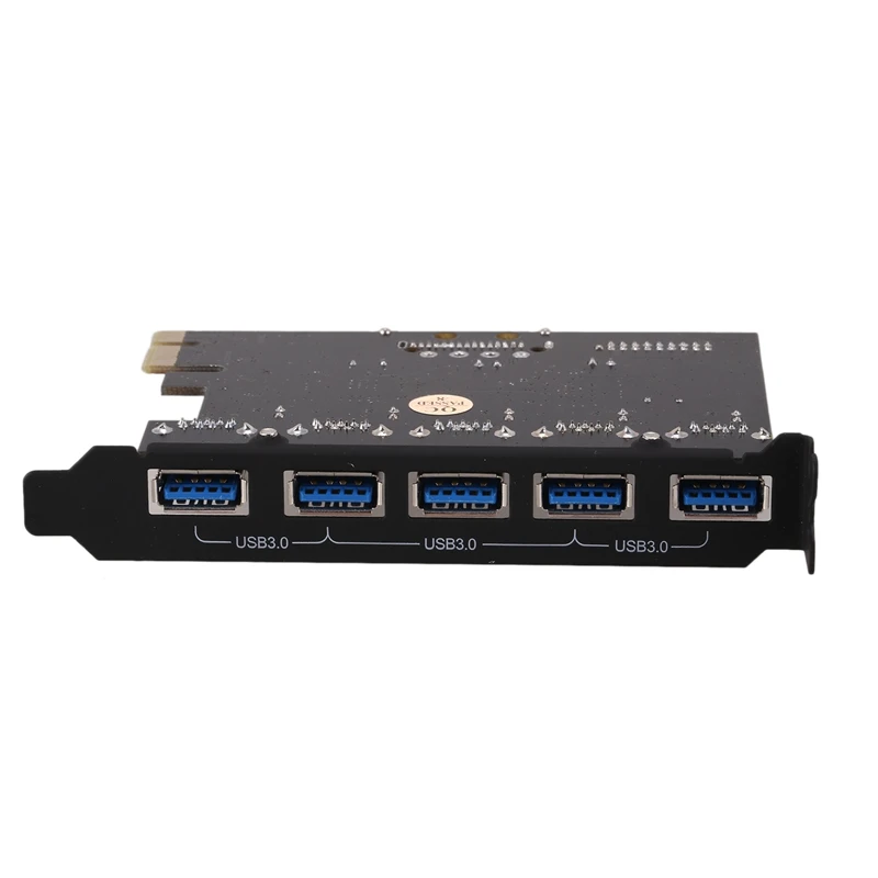 

7Port Pci-E Usb 3.0 Express Card,5 Port Outside & 2 Port for Front Panel Via 19Pin Inside with 5V 15Pin Sata Power Connector f