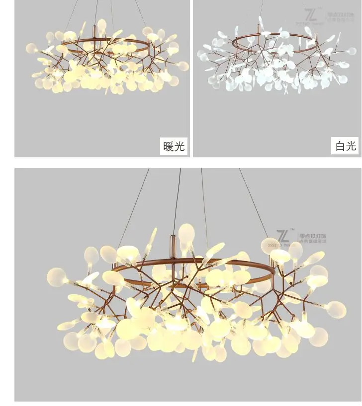 Люстра современный минималистичный гостиная ресторан Светлячок Скандинавское креативное искусство лист дизайнерский бар подвесной светильник