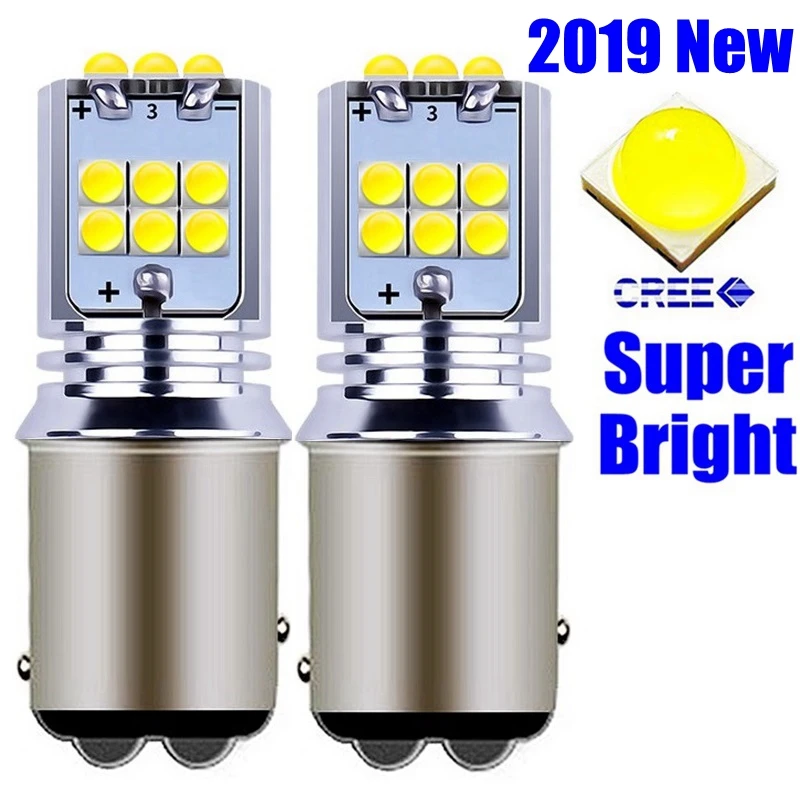

2PCS 2019 NEW 1157 BAY15D P21/5W Super Bright Cree Chips LED Car Tail Brake Lamp Auto Daytime Running Light Turn Signals Lamp
