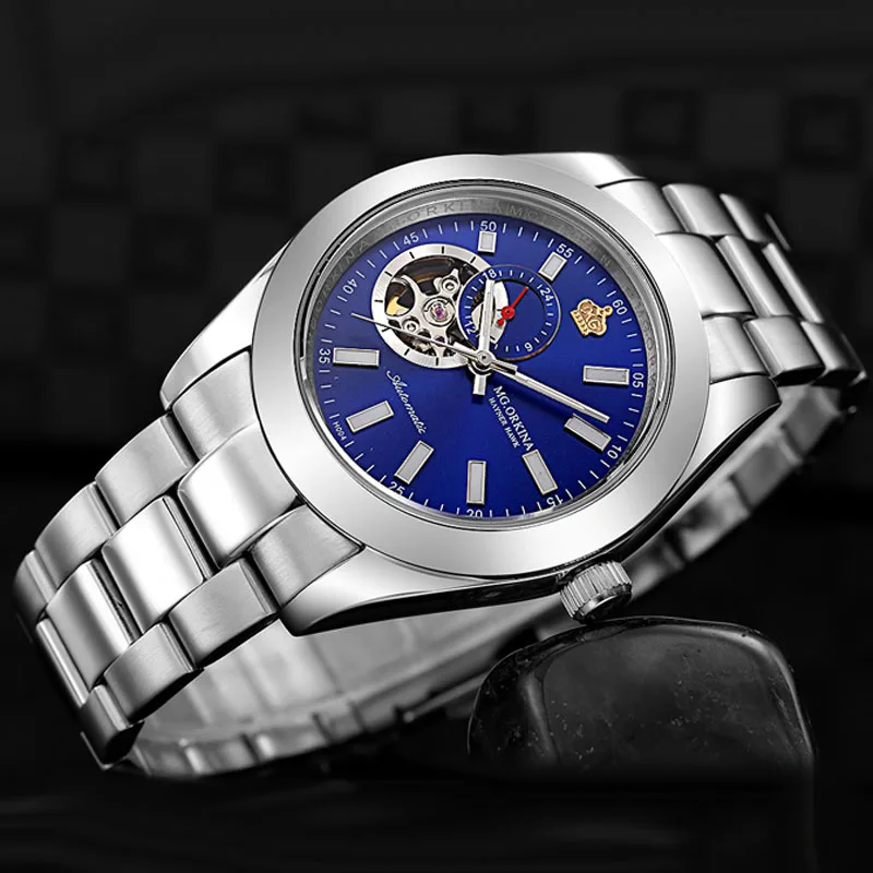 

Top Men Watches Waterproof Automatic Mechanical Watches ORKINA 316L Stainless Steel Men Wristwatches Luminous Hands montre homme
