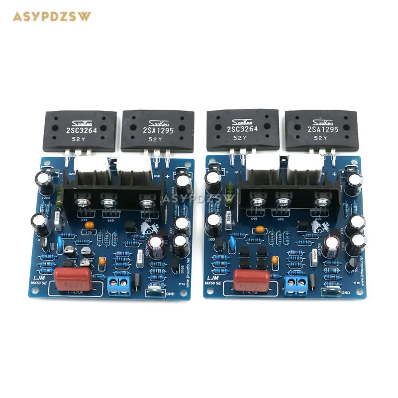 2PCS MX50 SE LAPT 2SA1295 2SC3264 Power font b Amplifier b font board Dual Channel power
