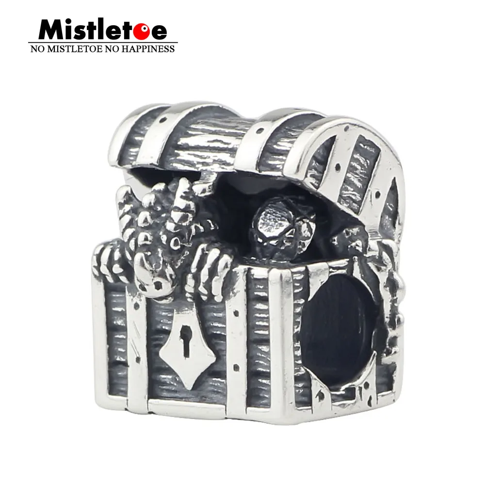 

Mistletoe 925 Sterling Silver Box Dragon Charm Bead Fit European Bracelet Jewelry