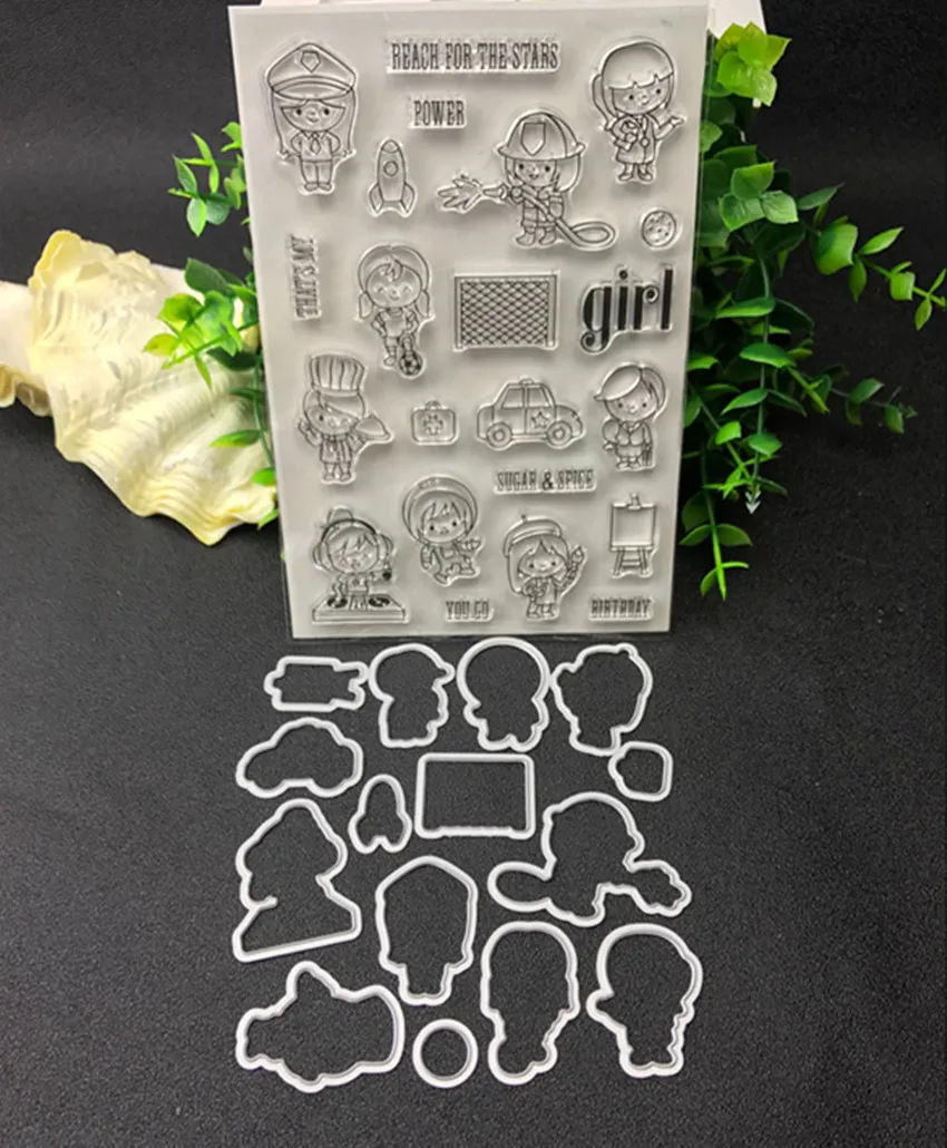 Workers Metal Cutting Dies and stamp Stencils for DIY Scrapbooking/photo album Decorative Embossing DIY Paper Cards Making Proj