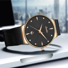 SUNKTA Women Watches Top Brand Luxury Ladies Mesh Belt Ultrathin Watch Stainless Steel Waterproof Clock Quartz Watch Reloj Mujer SUNKTA Women Watches Top Brand Luxury Ladies Mesh Belt Ultrathin Watch Stainless Steel Waterproof Clock Quartz Watch Reloj Mujer