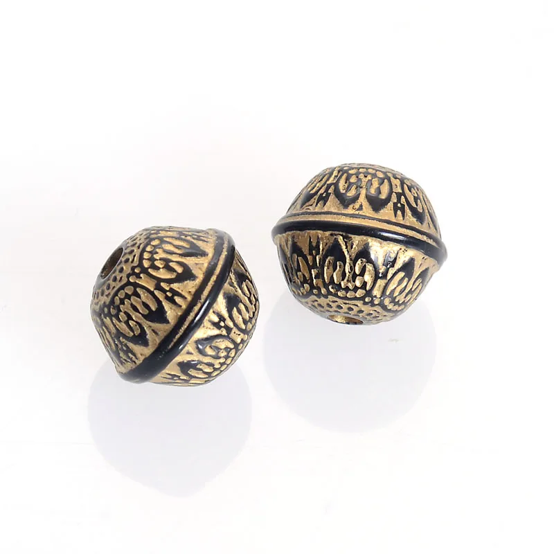 

New Arrival 100Pcs 11x12MM Fluted Corrugated Antique Design Round Spacer Loose Beads For Diy Handmade Jewelry Making Findings