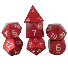 Factory direct metal Dice CNC precision machining aluminum alloy Dice 7pcs / set of creative role-playing games dice D&D