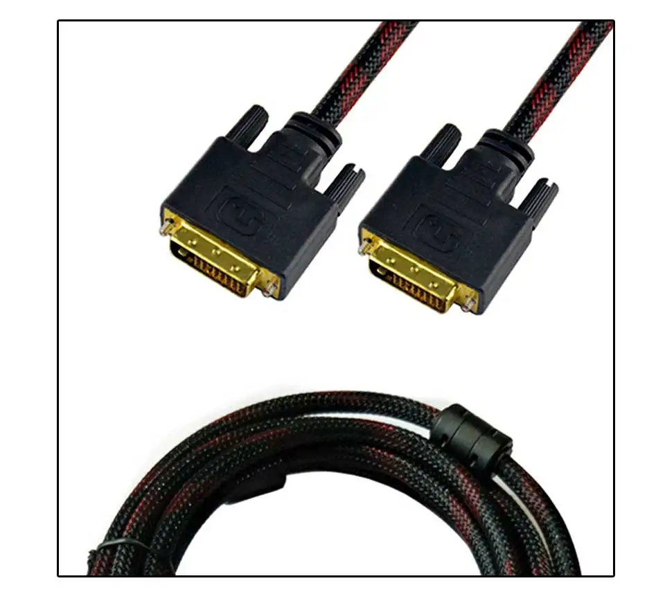 High Speed DVI Cable 3M 5M 10M Gold Plated Plug Male-Male DVI TO DVI 24+1 cable 1080p for LCD DVD HDTV XBOX Monitor Projector (8)