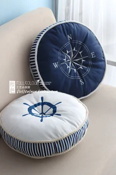 

Print steering wheel rudder compass twiner kaozhen futon mat pillow round