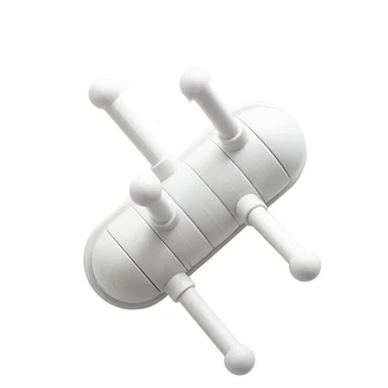 

Newest Large Five Robe Drying Rack Solid ABS Hook Coat Hat Key Towel Hanger Self Adhesive Holder Wall Door Hook 2019