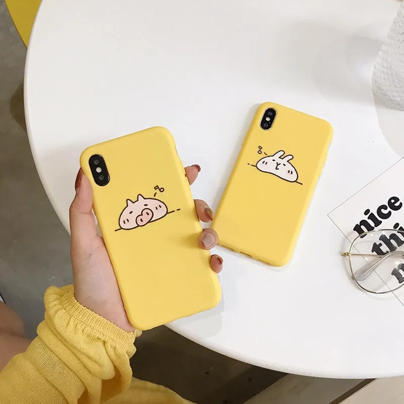 Милый поросенок чехол для телефона iPhone6 6 S 7 8 плюс ТПУ силиконовый iPhoneX XR XS MAX