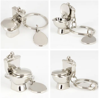 

Creative Toilet Keychain Simulation Mini Keyring 3D Pendant Fashion Gift