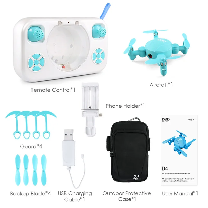 JJRC DHD D4 мини карманный складной Дрон пульт дистанционного управления Quadcopter 4CH 6 Axis