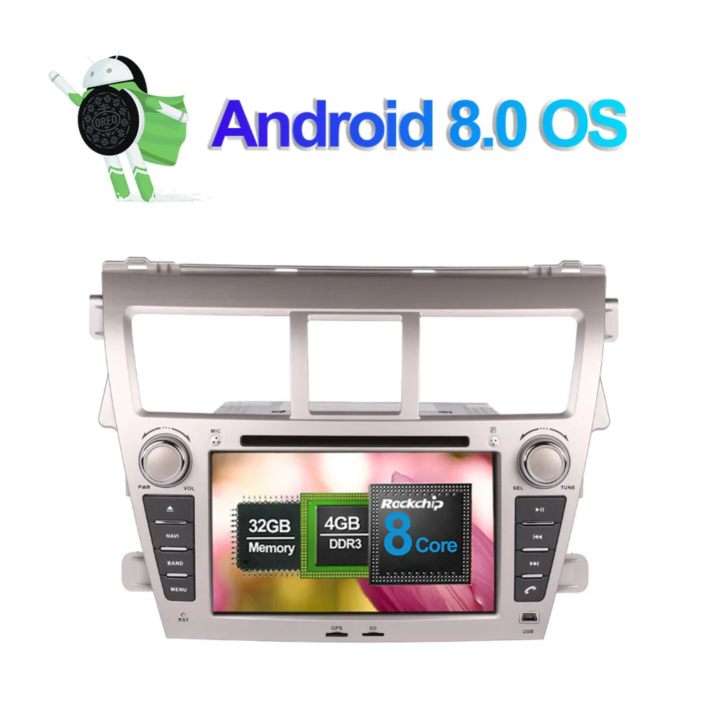 2 Din Android 8 0 Восьмиядерный 4 Гб ОЗУ автомобильный Головной блок DVD мультимедийный