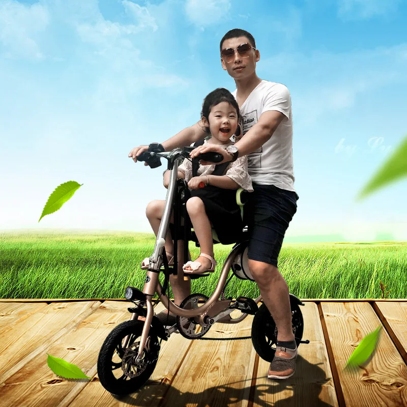 Flash Deal Factory Outlet portable mini-folding electric bicycle 12-inch adult-assisted lithium-ion battery motor cycle 3