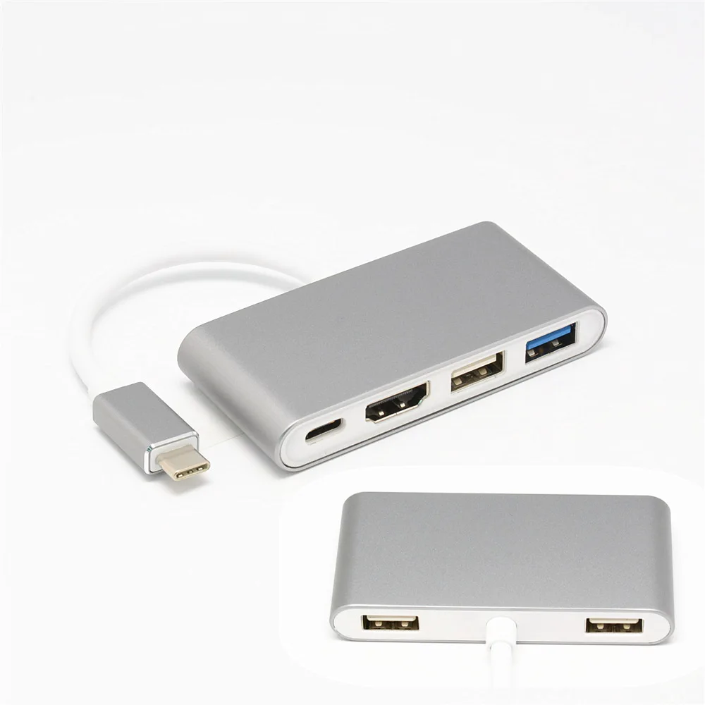 Тип C мужчина к HDMI USB зарядка PD концентратор USB C ноутбук док станции адаптер