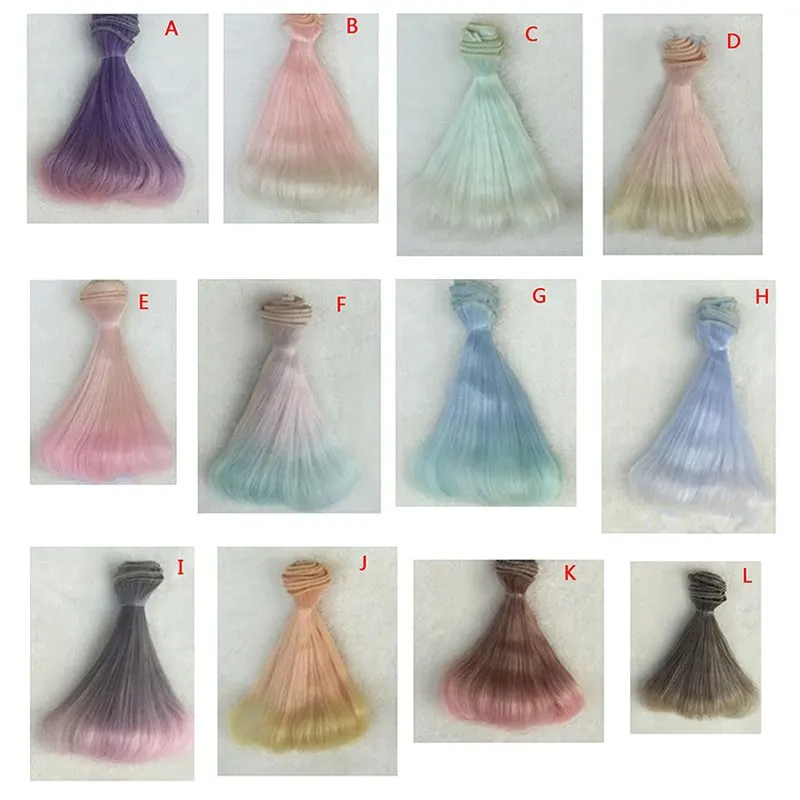 

1PCS New High Temperature Heat Resistant Doll Hair For 1/3 1/4 1/6 Fashion 15 Cm Diy Curly Doll Wigs Doll Accessories