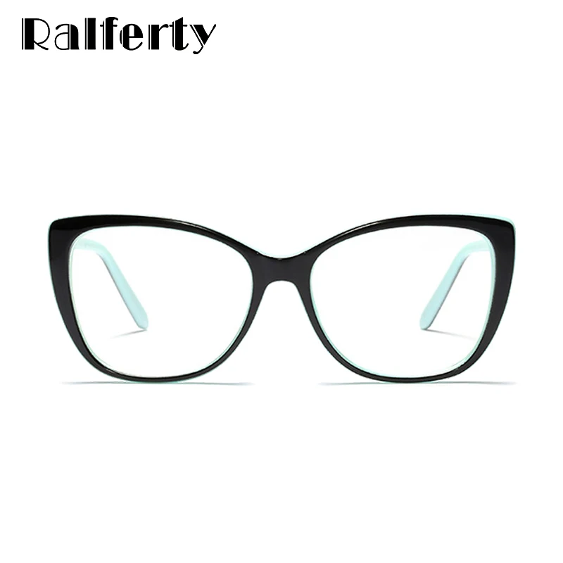 Женские солнцезащитные очки Ralferty в оправе кошачий глаз TR90 с прозрачными линзами