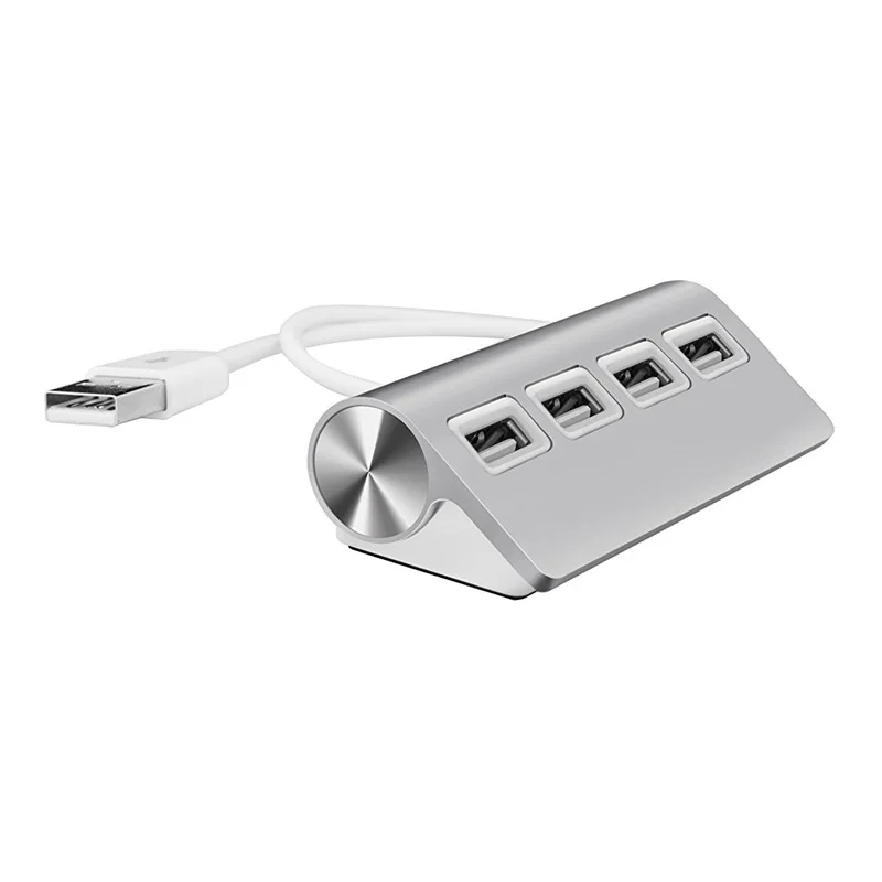 

USB HUB, Premium 4 Port Aluminum USB Hub with 11 inch Shielded Cable for iMac, MacBooks, PCs and Laptops