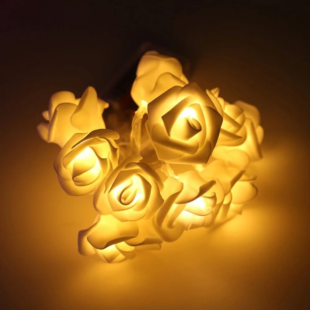 30LED Battery operated LED Rose Flower Christmas holiday String Lights for Valentine Wedding Decoration | Освещение