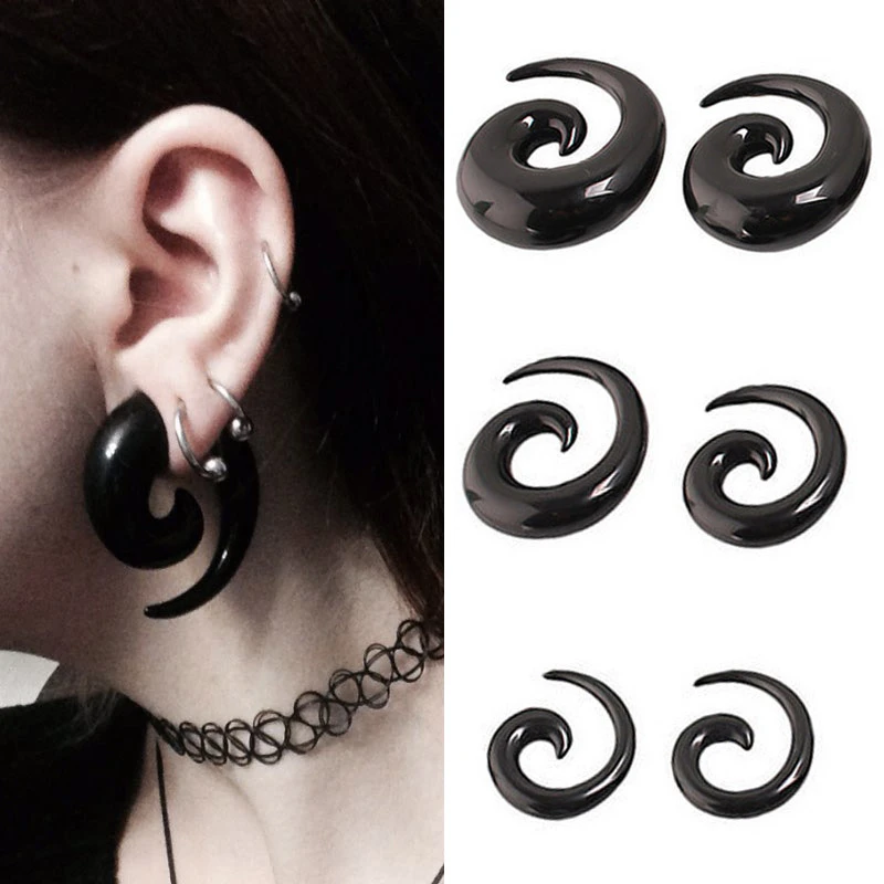 2pcs Acrylic Spiral Taper Tunnel Ear Stretcher Plugs Expanders Body Jewelry Drop Ship tragus plugs flesh tunnel Piercing|plug dc|tunnel piercingplug extender AliExpress